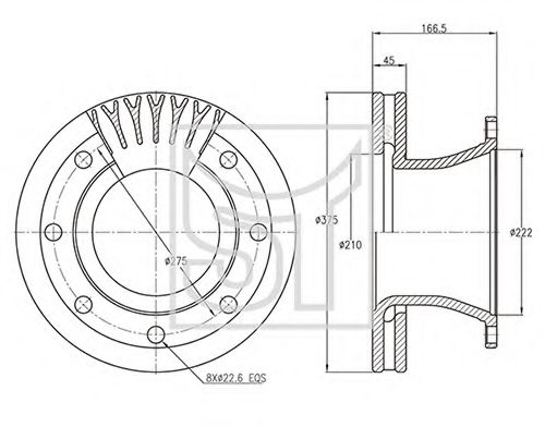 Тормозной диск ST-TEMPLIN 03.110.4255.140