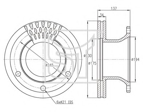 Тормозной диск ST-TEMPLIN 03.110.4255.240