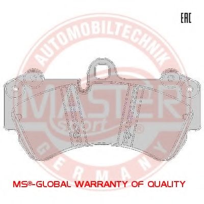 Комплект тормозных колодок, дисковый тормоз MASTER-SPORT 13046049922K-SET-MS
