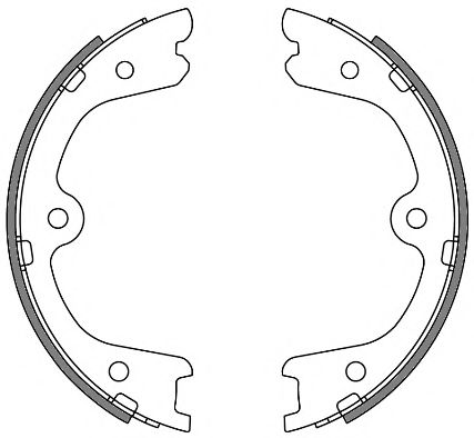 Комплект тормозных колодок, стояночная тормозная система WOKING Z4264.00