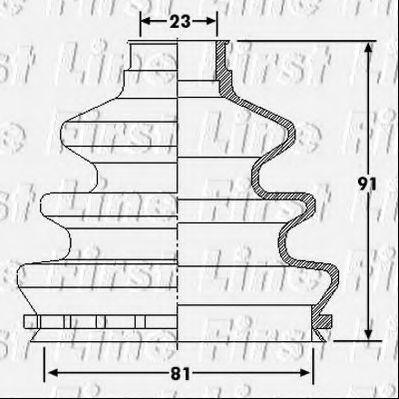 Пыльник, приводной вал FIRST LINE FCB6200