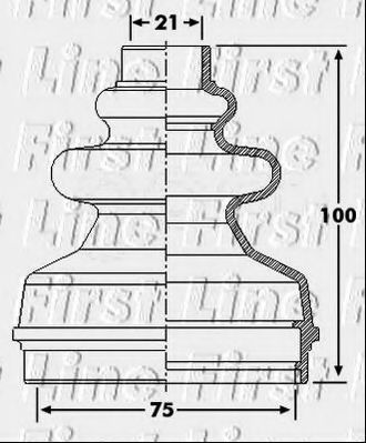 Пыльник, приводной вал FIRST LINE FCB6241