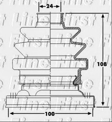Пыльник, приводной вал FIRST LINE FCB6242