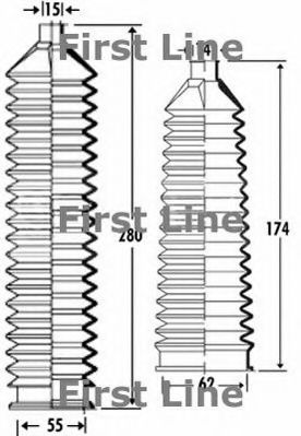 Пыльник, рулевое управление FIRST LINE FSG3303