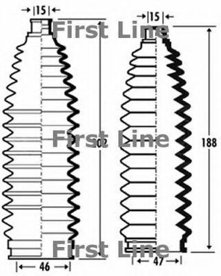 Пыльник, рулевое управление FIRST LINE FSG3353