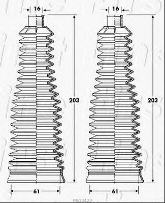 Пыльник, рулевое управление FIRST LINE FSG3422