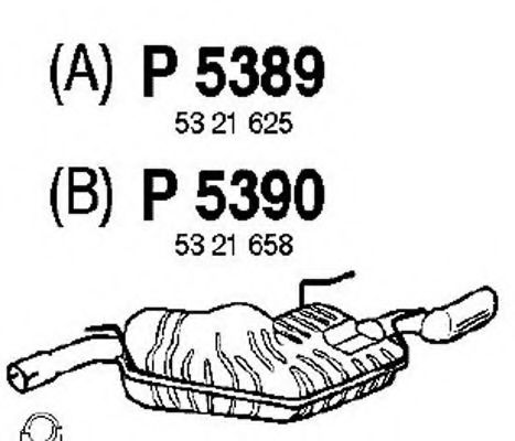 Глушитель выхлопных газов конечный FENNO P5390