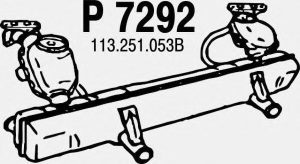 Глушитель выхлопных газов конечный FENNO 7292