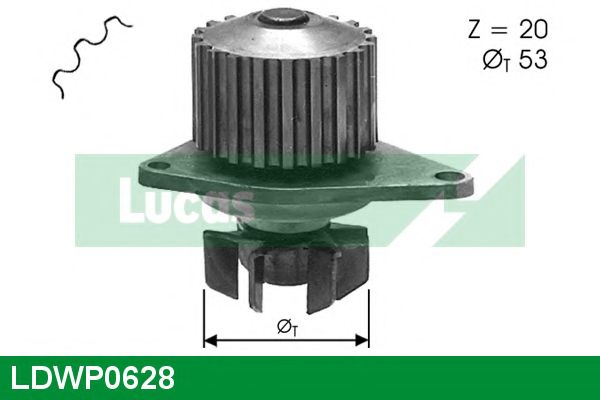 Водяной насос LUCAS ENGINE DRIVE LDWP0628