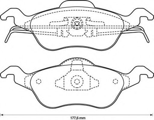Комплект тормозных колодок, дисковый тормоз STOP 23154