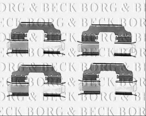 Комплектующие, колодки дискового тормоза BORG & BECK BBK1548