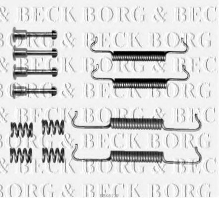 Комплектующие, колодки дискового тормоза BORG & BECK BBK6139