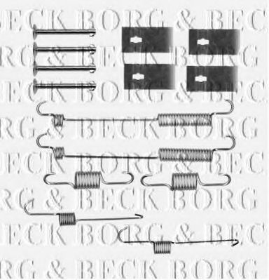 Комплектующие, колодки дискового тормоза BORG & BECK BBK6161