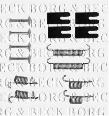 Комплектующие, колодки дискового тормоза BORG & BECK BBK6188