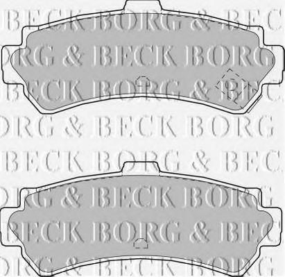 Комплект тормозных колодок, дисковый тормоз BORG & BECK BBP1552
