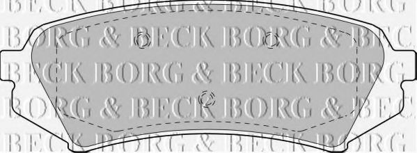 Комплект тормозных колодок, дисковый тормоз BORG & BECK BBP1685