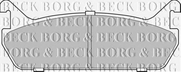 Комплект тормозных колодок, дисковый тормоз BORG & BECK BBP1828