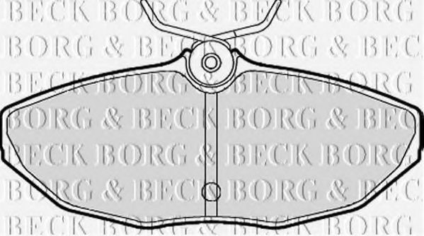 Комплект тормозных колодок, дисковый тормоз BORG & BECK BBP1870