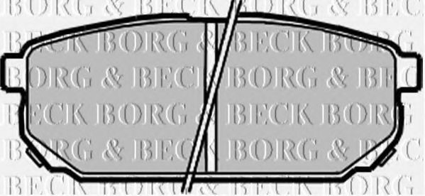 Комплект тормозных колодок, дисковый тормоз BORG & BECK BBP1925