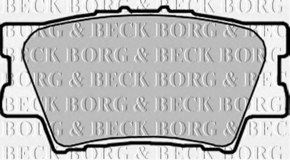 Комплект тормозных колодок, дисковый тормоз BORG & BECK BBP1990