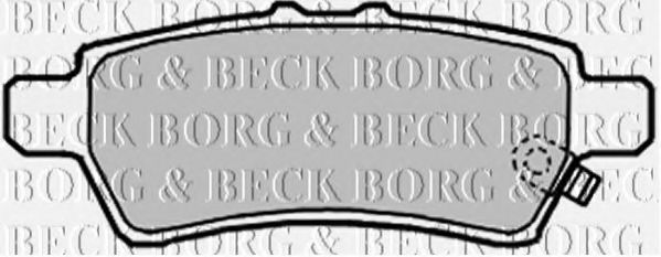 Комплект тормозных колодок, дисковый тормоз BORG & BECK BBP2006