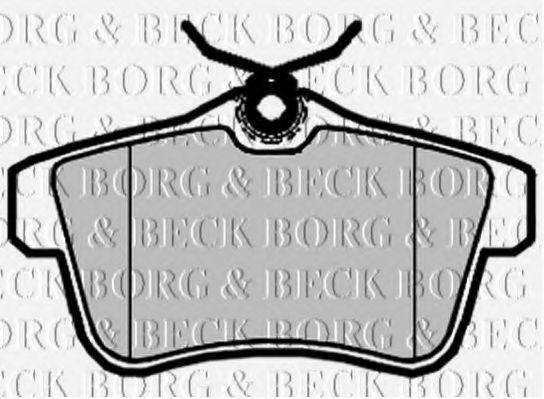 Комплект тормозных колодок, дисковый тормоз BORG & BECK BBP2095