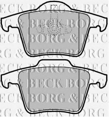 Комплект тормозных колодок, дисковый тормоз BORG & BECK BBP2136