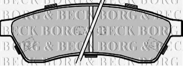 Комплект тормозных колодок, дисковый тормоз BORG & BECK BBP2211