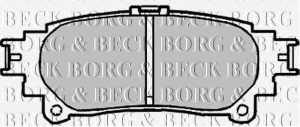 Комплект тормозных колодок, дисковый тормоз BORG & BECK BBP2222