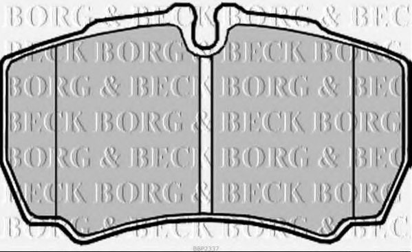 Комплект тормозных колодок, дисковый тормоз BORG & BECK BBP2337