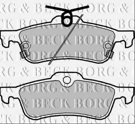 Комплект тормозных колодок, дисковый тормоз BORG & BECK BBP2361