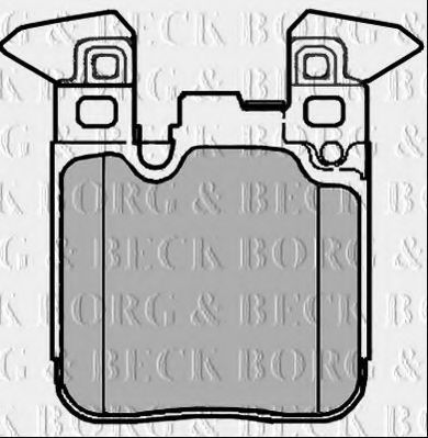 Комплект тормозных колодок, дисковый тормоз BORG & BECK BBP2376