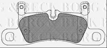 Комплект тормозных колодок, дисковый тормоз BORG & BECK BBP2421