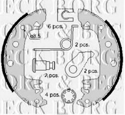 Комплект тормозных колодок BORG & BECK BBS6086