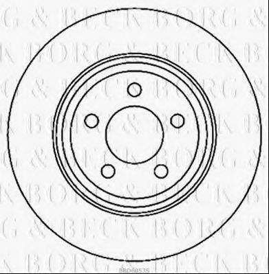 Тормозной диск BORG & BECK BBD6053S