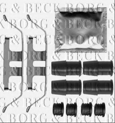 Комплектующие, колодки дискового тормоза BORG & BECK BBK1529