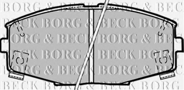 Комплект тормозных колодок, дисковый тормоз BORG & BECK BBP1164