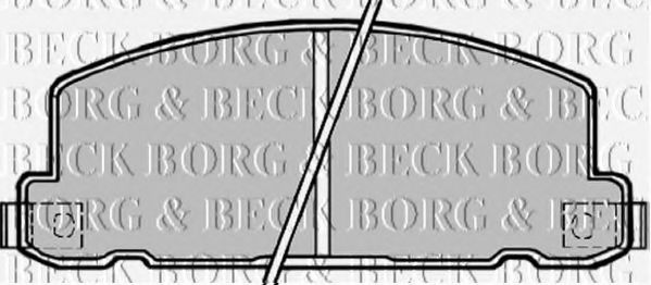 Комплект тормозных колодок, дисковый тормоз BORG & BECK BBP1171