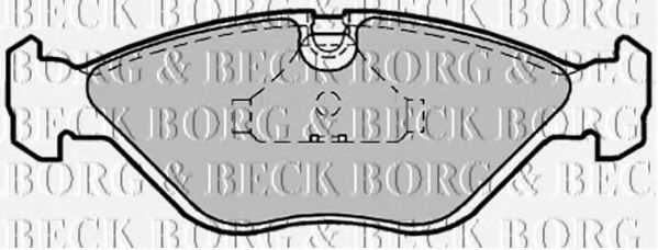 Комплект тормозных колодок, дисковый тормоз BORG & BECK BBP1186