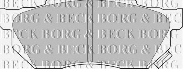 Комплект тормозных колодок, дисковый тормоз BORG & BECK BBP1236