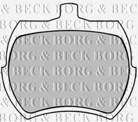 Комплект тормозных колодок, дисковый тормоз BORG & BECK BBP1409