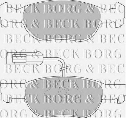 Комплект тормозных колодок, дисковый тормоз BORG & BECK BBP1441