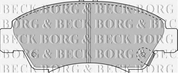 Комплект тормозных колодок, дисковый тормоз BORG & BECK BBP1467