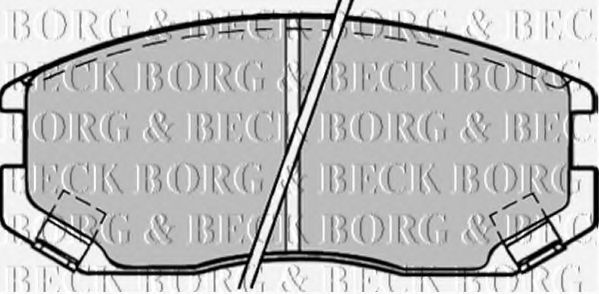 Комплект тормозных колодок, дисковый тормоз BORG & BECK BBP1518