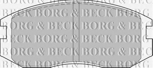 Комплект тормозных колодок, дисковый тормоз BORG & BECK BBP1521