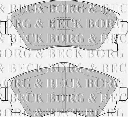 Комплект тормозных колодок, дисковый тормоз BORG & BECK BBP1523