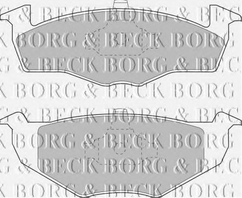 Комплект тормозных колодок, дисковый тормоз BORG & BECK BBP1555