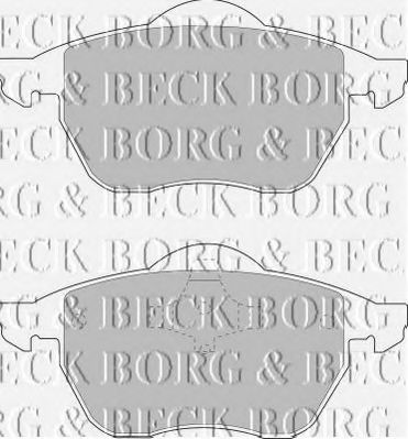 Комплект тормозных колодок, дисковый тормоз BORG & BECK BBP1575