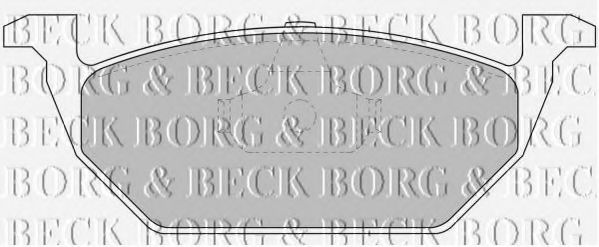 Комплект тормозных колодок, дисковый тормоз BORG & BECK BBP1618