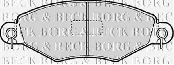 Комплект тормозных колодок, дисковый тормоз BORG & BECK BBP1623
